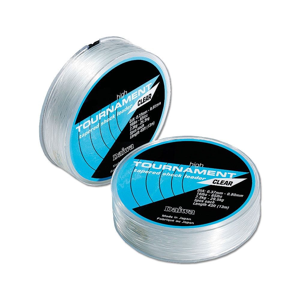 Daiwa Tournament tapered shock leader, clear, two spools