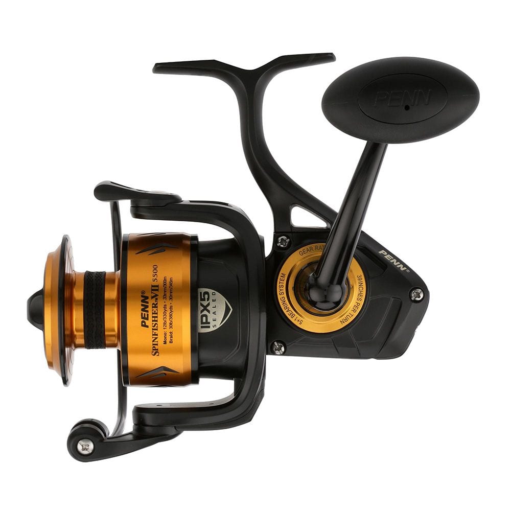 Penn Spinfisher VII spinning reel, side view