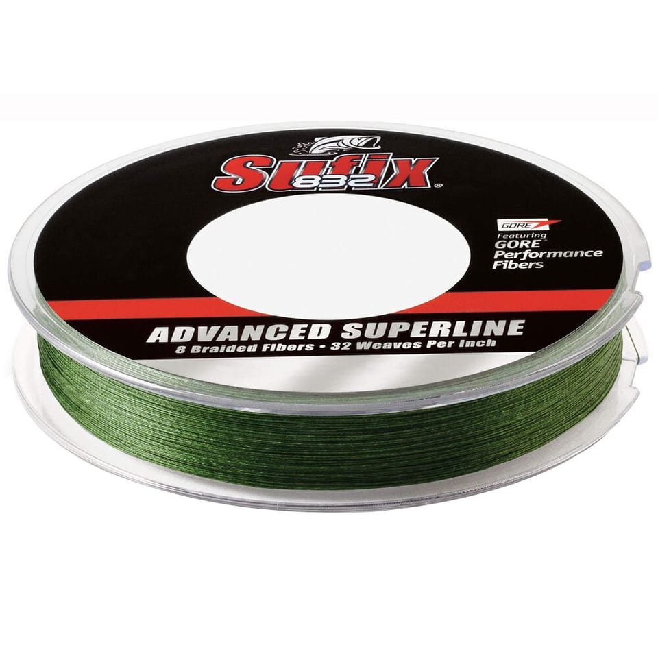 Sufix 832 Advanced Superline braid, Lo-Vis Green spool
